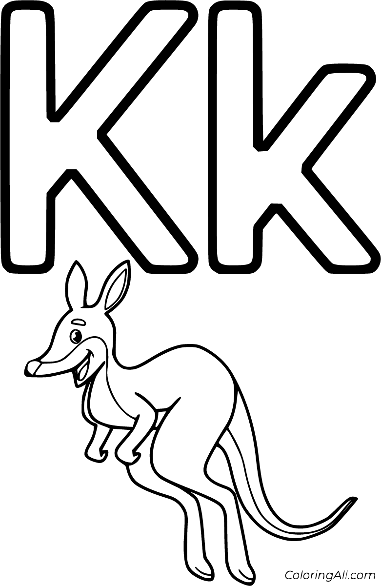 Letter k coloring pages