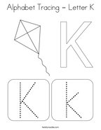 Letter k coloring pages