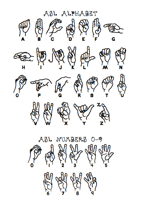 Free asl handout