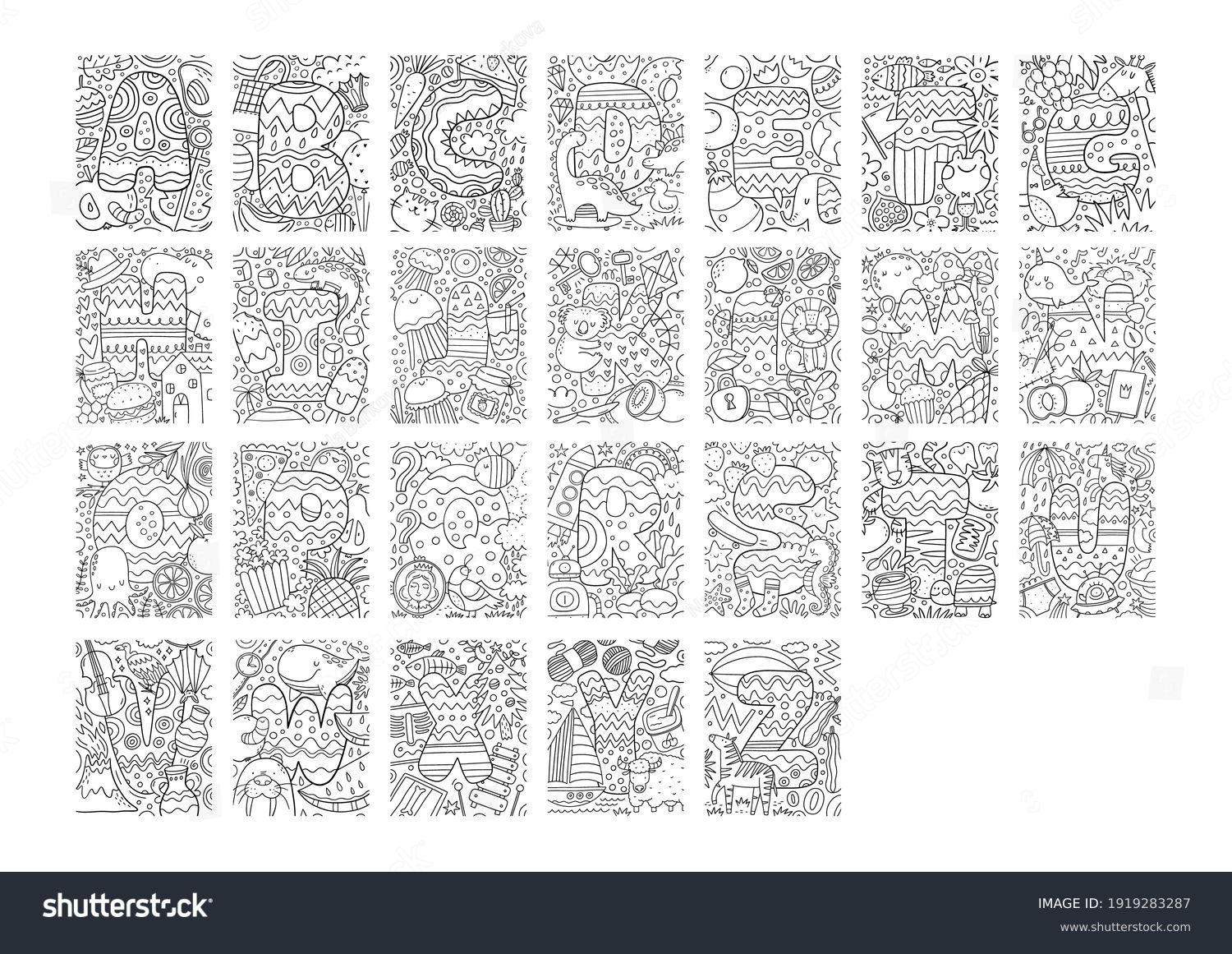 Alphabet coloring pages images stock photos d objects vectors