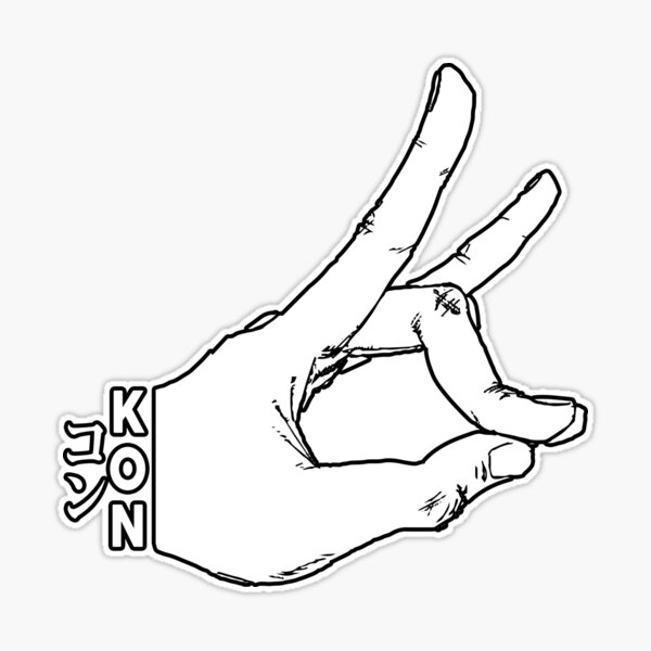 Kon hand sign sticker by kamkamvi