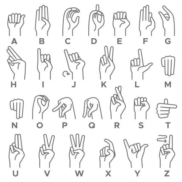 Sign language stock illustrations royalty