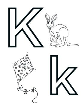 Letter k alphabet coloring page sheet alphabet coloring pages letter k crafts alphabet coloring