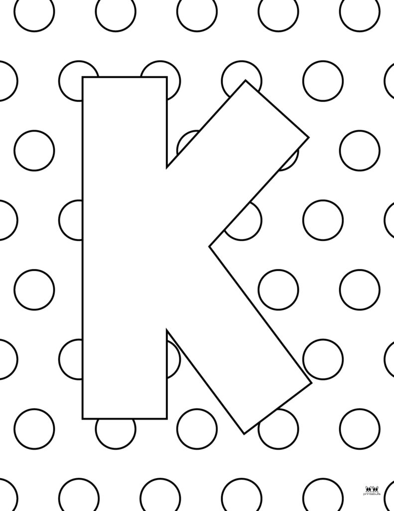 Letter k coloring pages