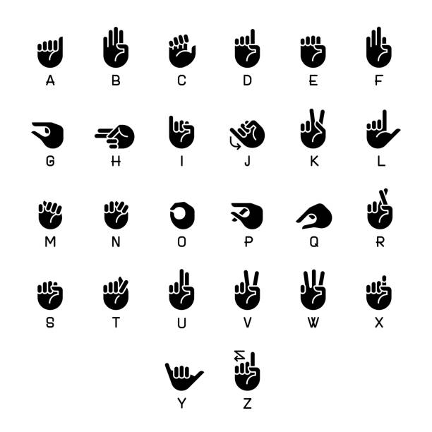 Sign language stock illustrations royalty