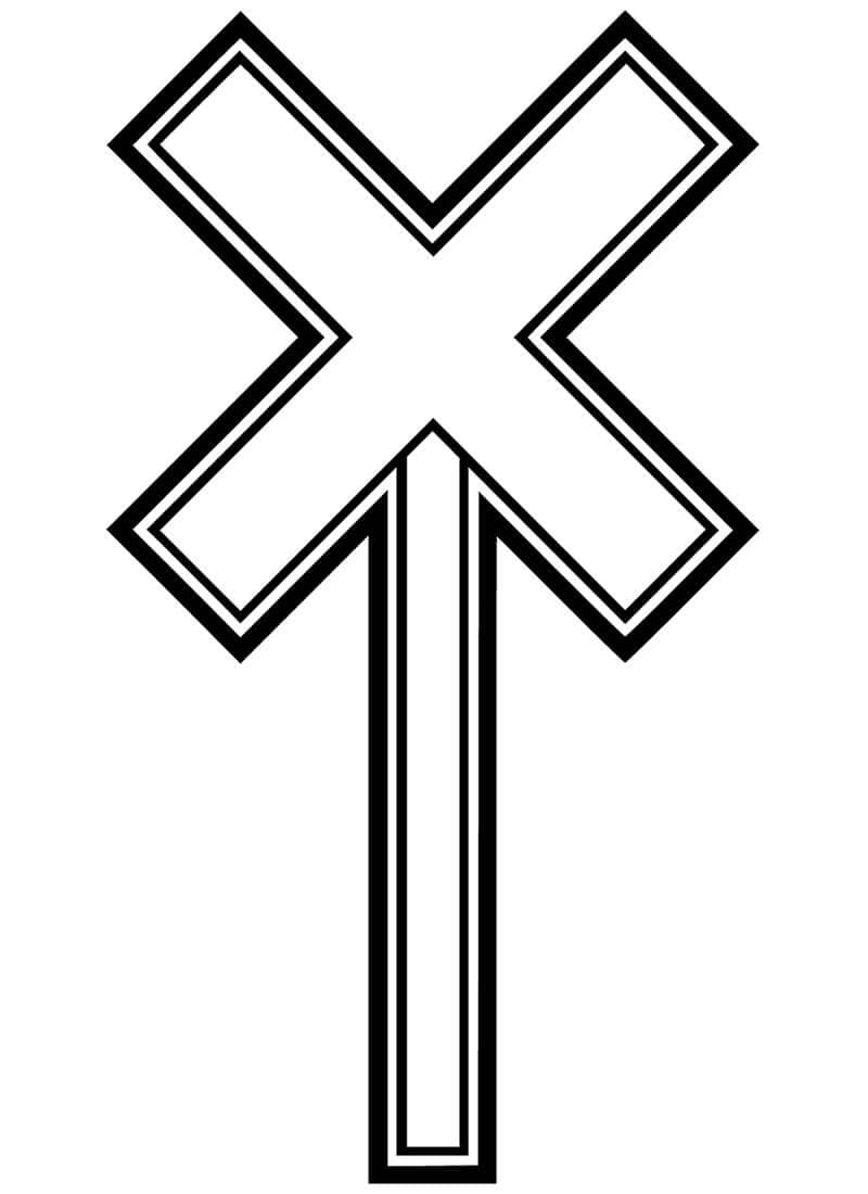 Train railway crossing sign coloring page