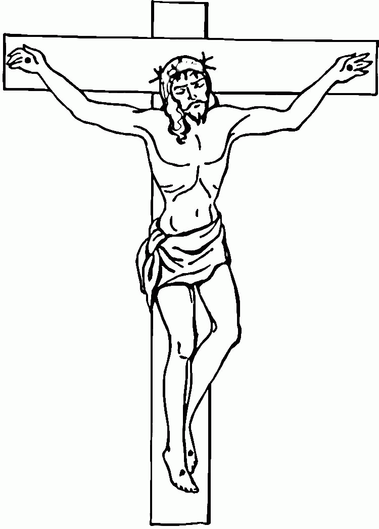 Jesus on the cross coloring