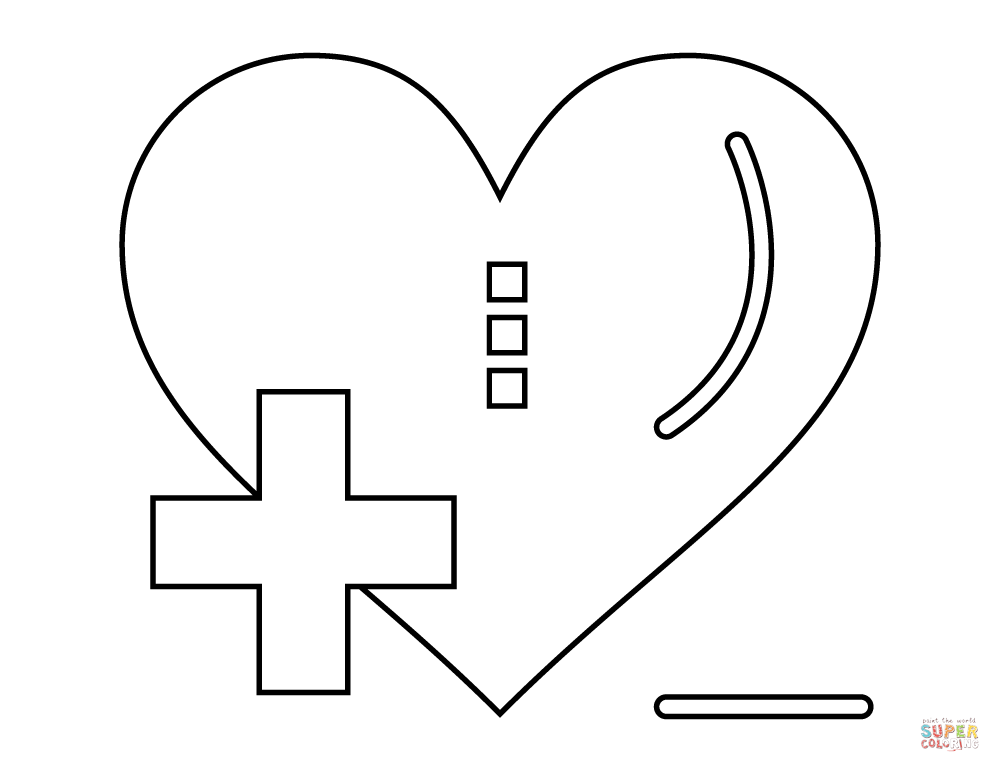 Valentines day heart hospital sign coloring page free printable coloring pages