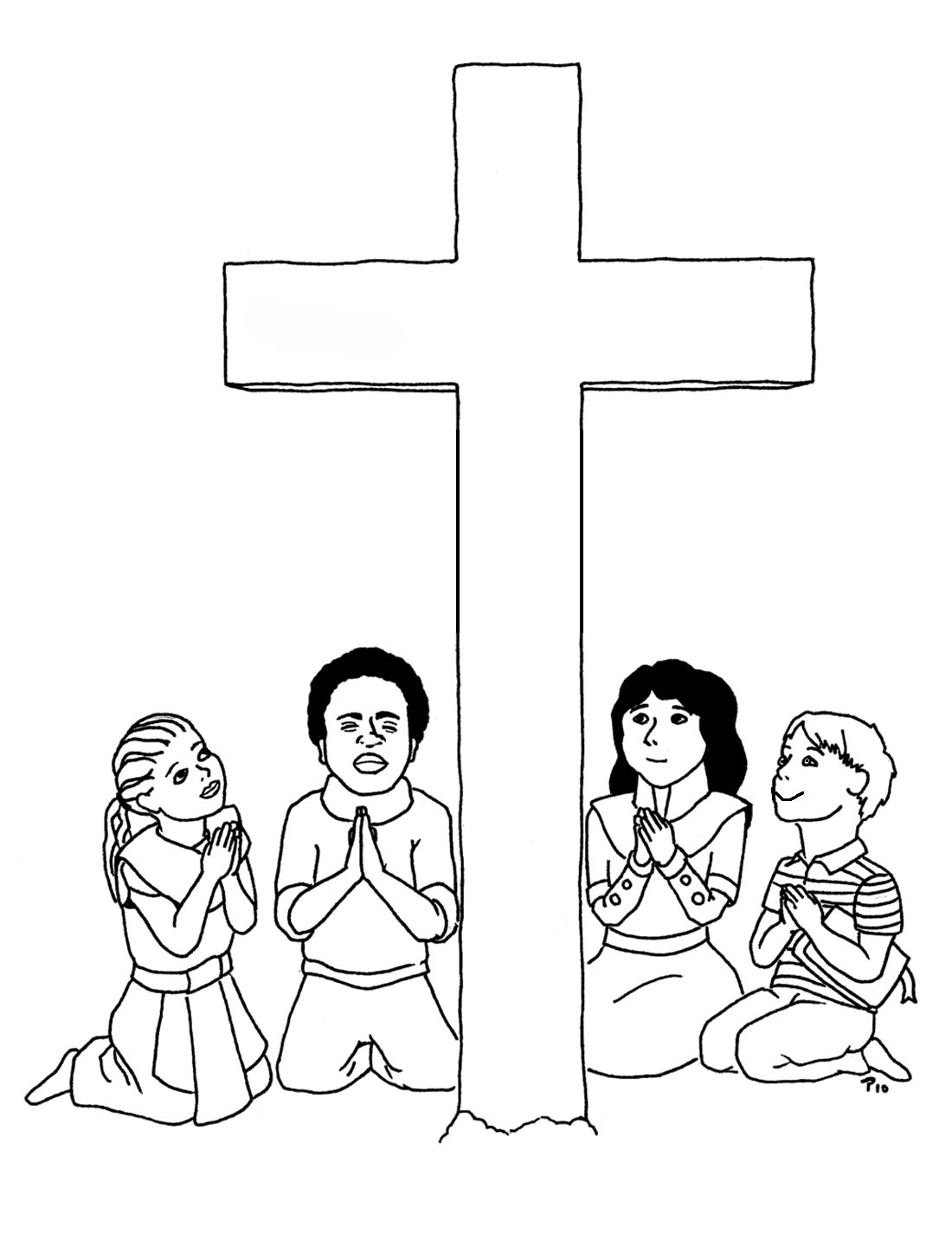 Free printable cross coloring pages for kids