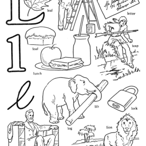 Letter l coloring pages printable for free download