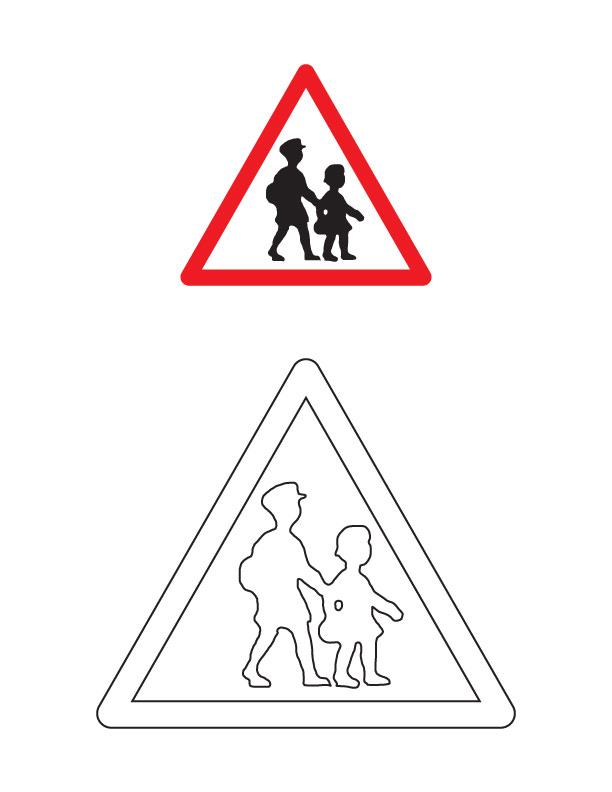 School ahead traffic sign coloring page download free school ahead traffic sign coloring page for kids best coloring pages