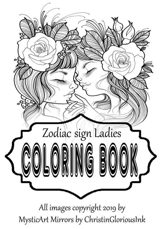 Libro para colorear signo del zodãaco chica digital pdf