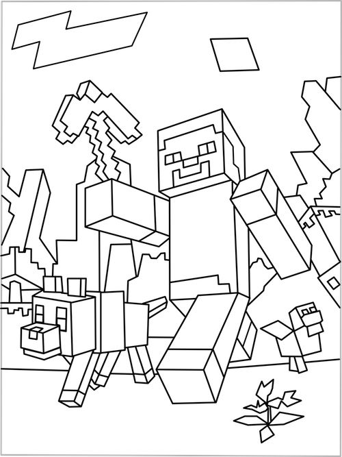 Minecraft coloring pages