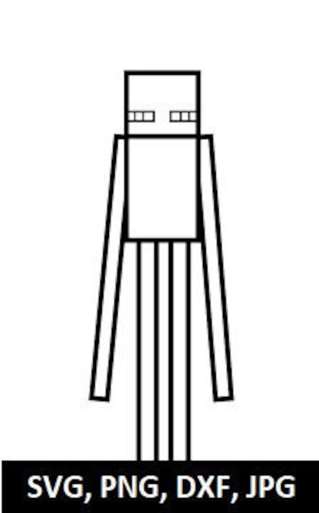 Minecraft enderman svg dxf jpg png