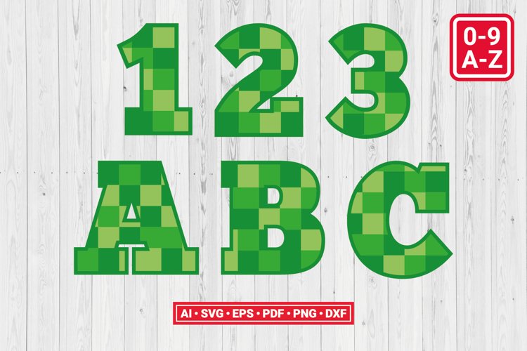 Mine theme pattern sublimation number letter svg cut file