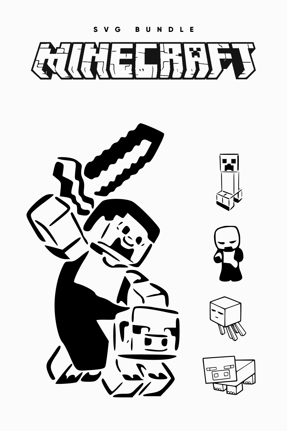 Minecraft svg files bundle â