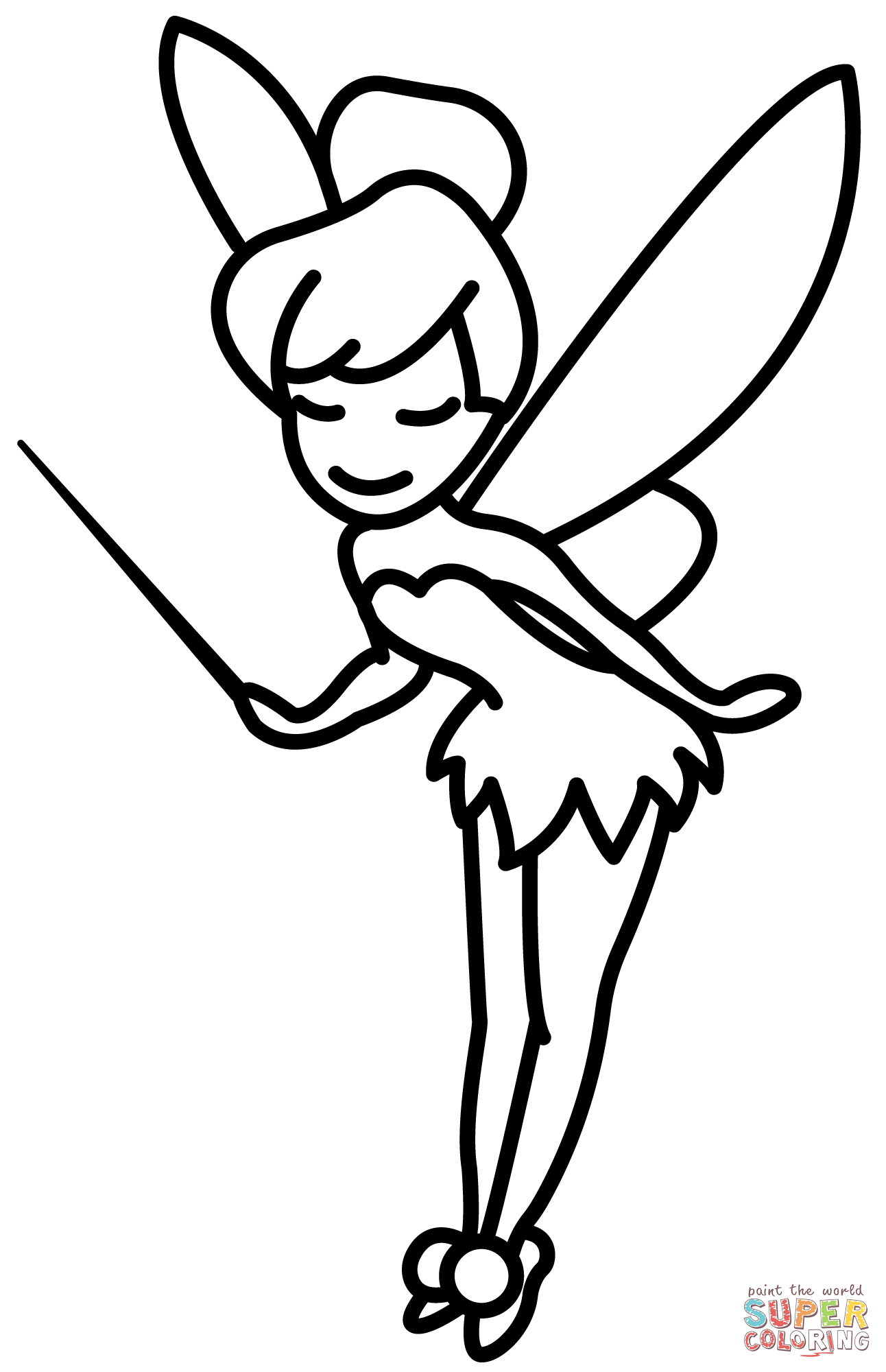 Chibi tinkerbell coloring page free printable coloring pages