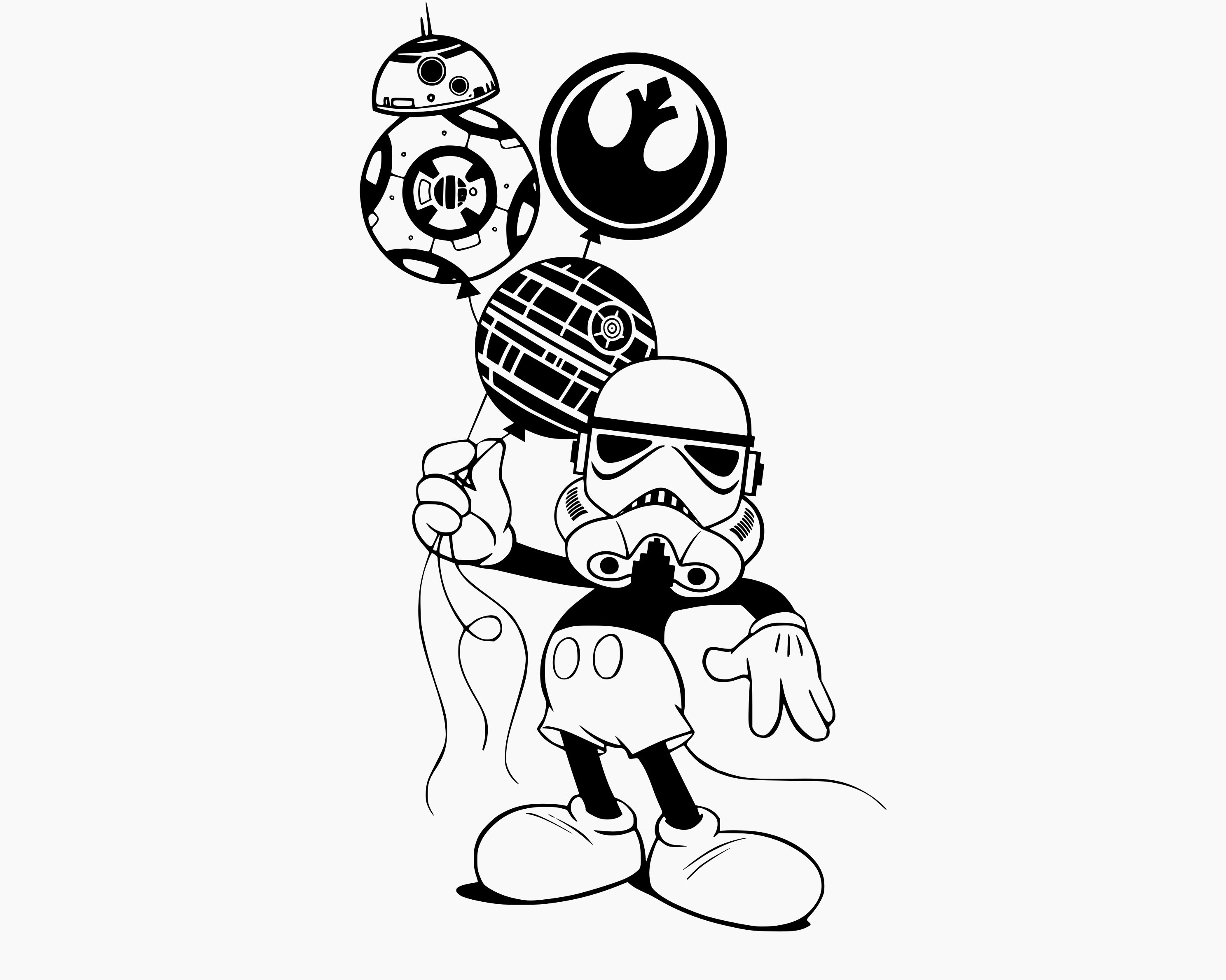 Starwars mickey svg