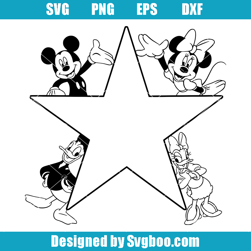 Disney friends star svg disney star svg disney family svg