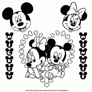 Minnie mouse coloring pages printable for free download