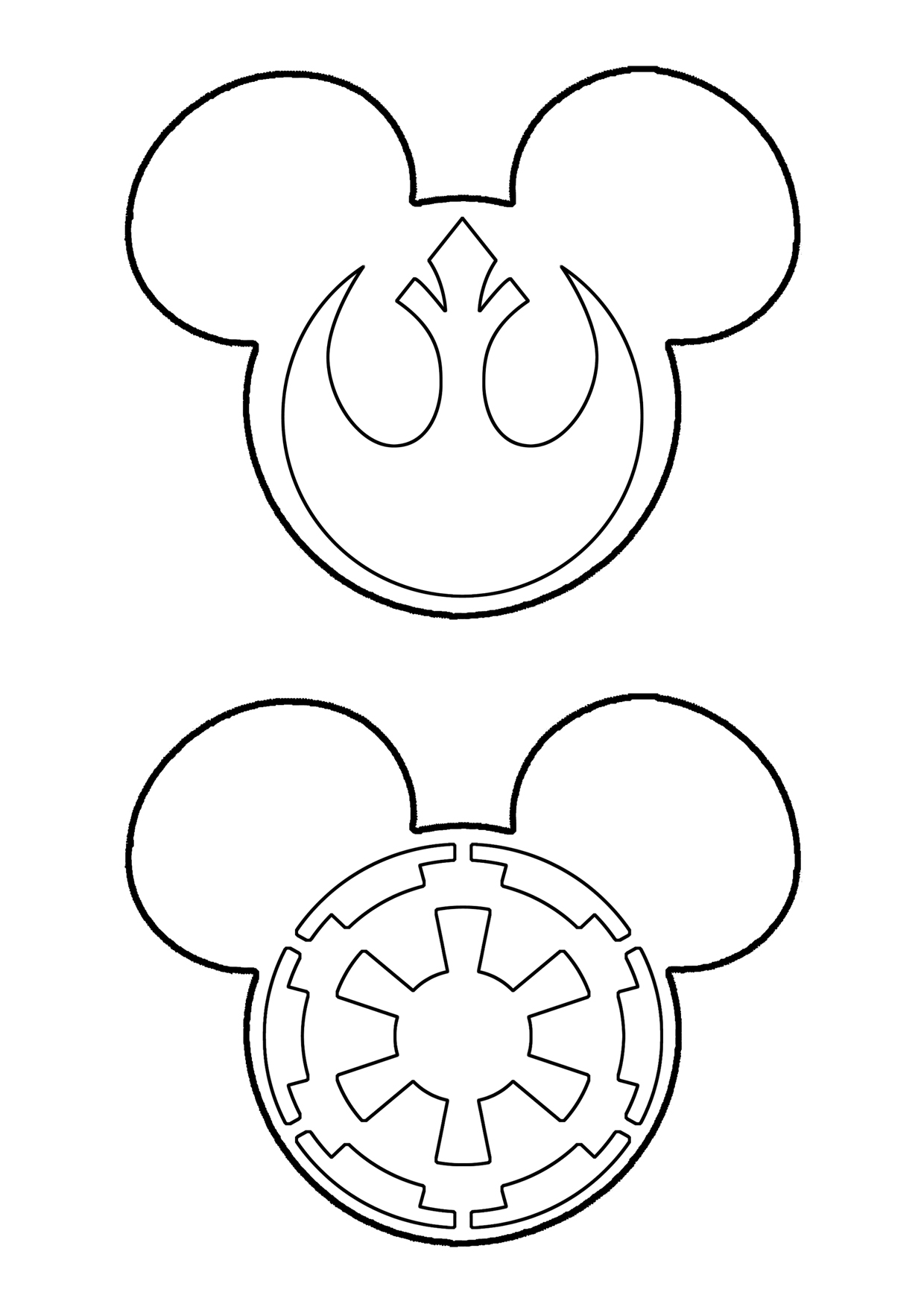 Mickey head star wars tattoos