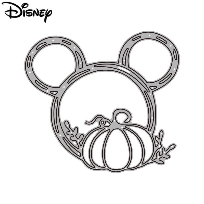 Fall pumpkin wreath metal cutting dies disney mickey mouse ears die cuts for diy scrapbooking paper album crafts mould punch