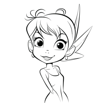 Tinkerbell outline png transparent images free download vector files