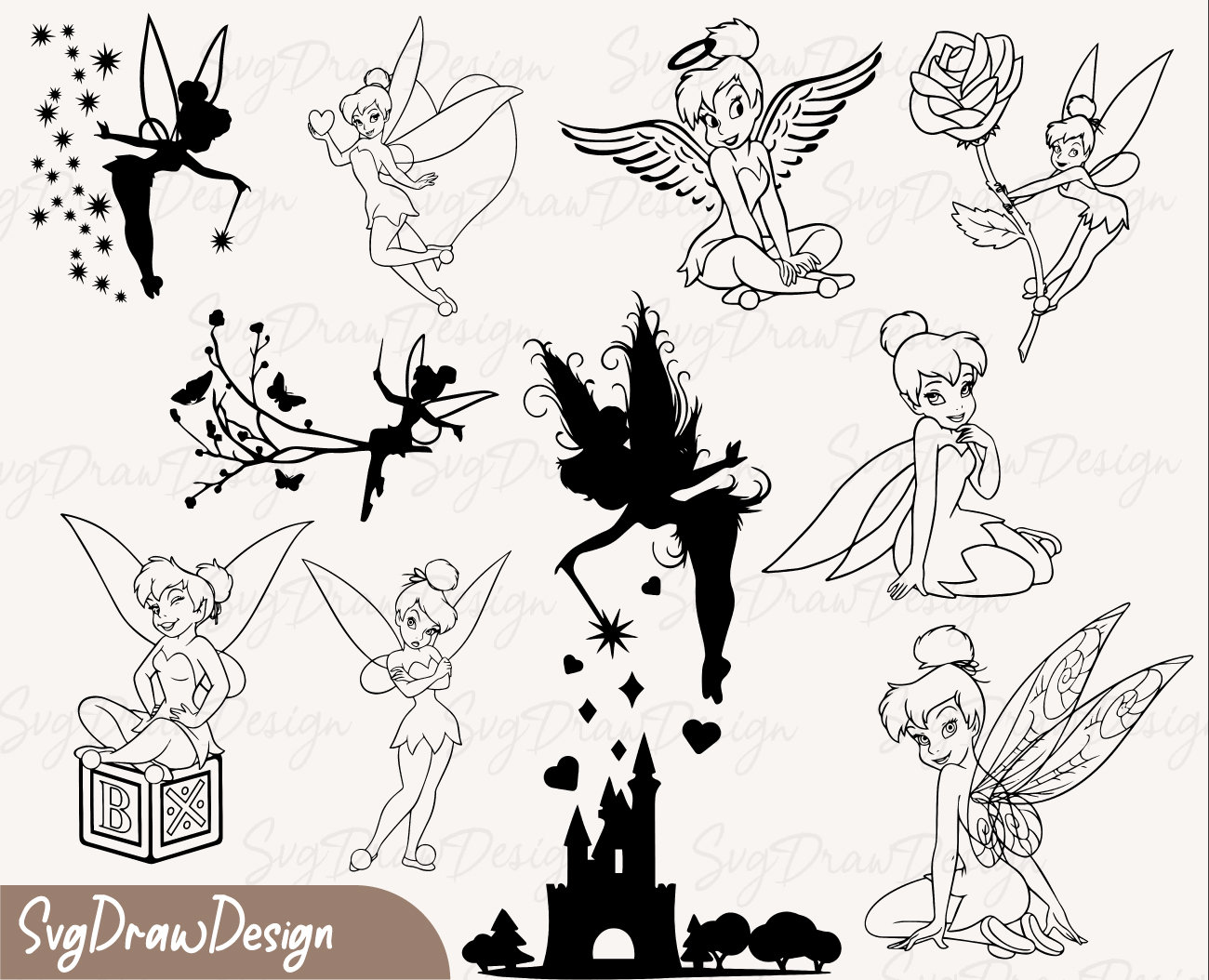 Tinkerbell outline