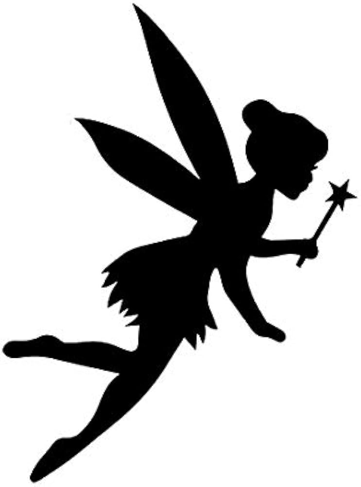 Pixie fairy with wand pk nok decal vinyl sticker cars trucks vans walls laptopblack x innok tomotive