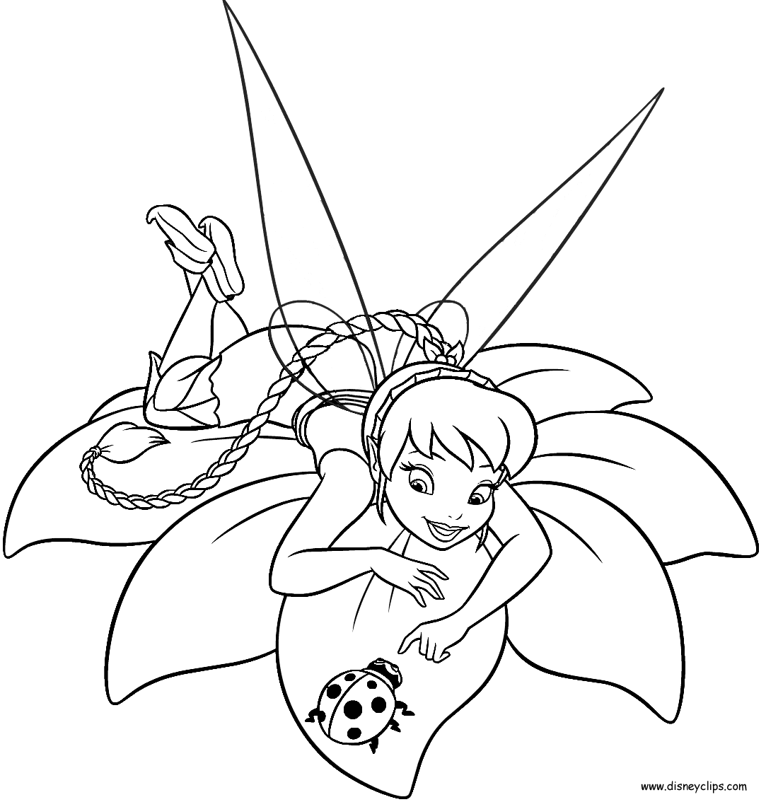 Fawn tinkerbell coloring pages