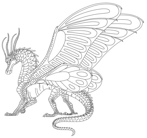 Image wings of fire silkwing free to use lineart by lunarnightmares wings of fire amino