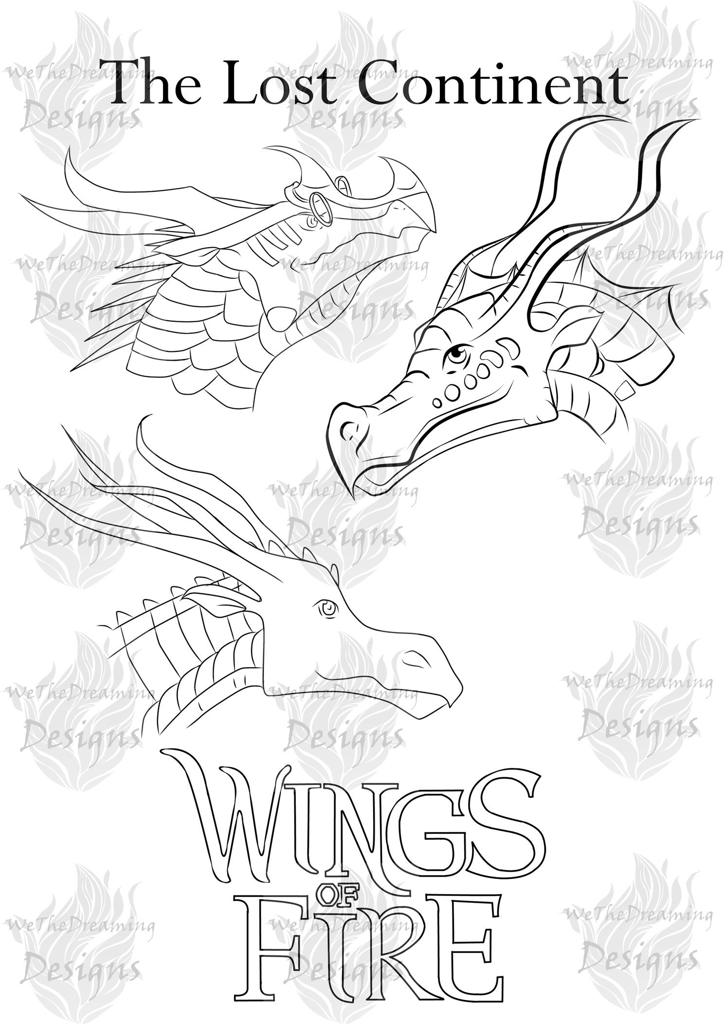 Wings of fire the lost continent printable coloring page hivewing silkwing leafwing