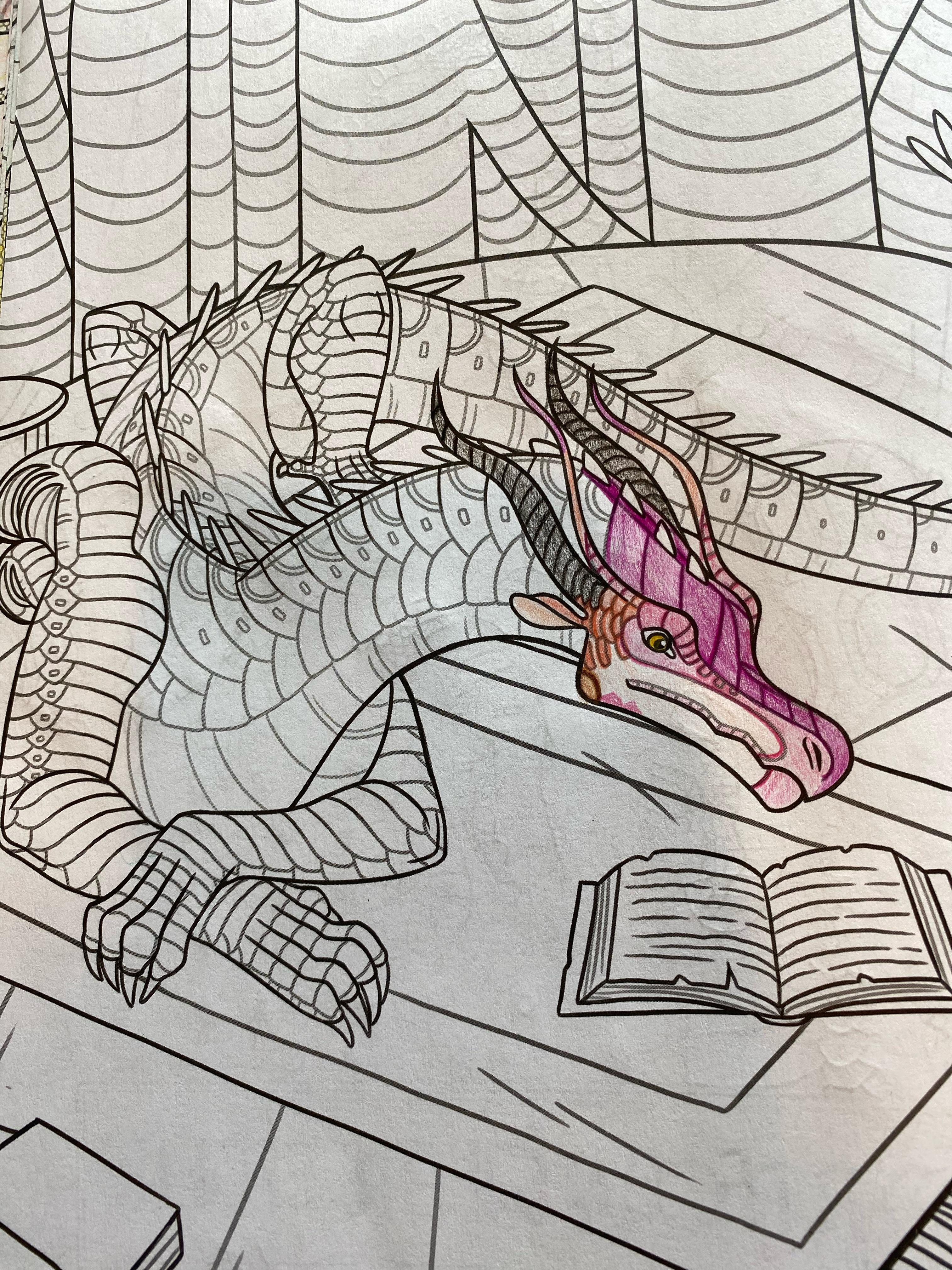 Started coloring in my silkwing oc fig for this page rwingsoffire