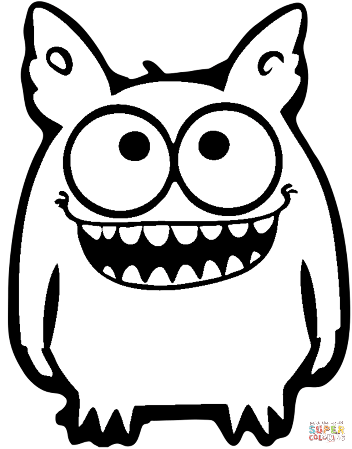 Silly monster coloring page free printable coloring pages