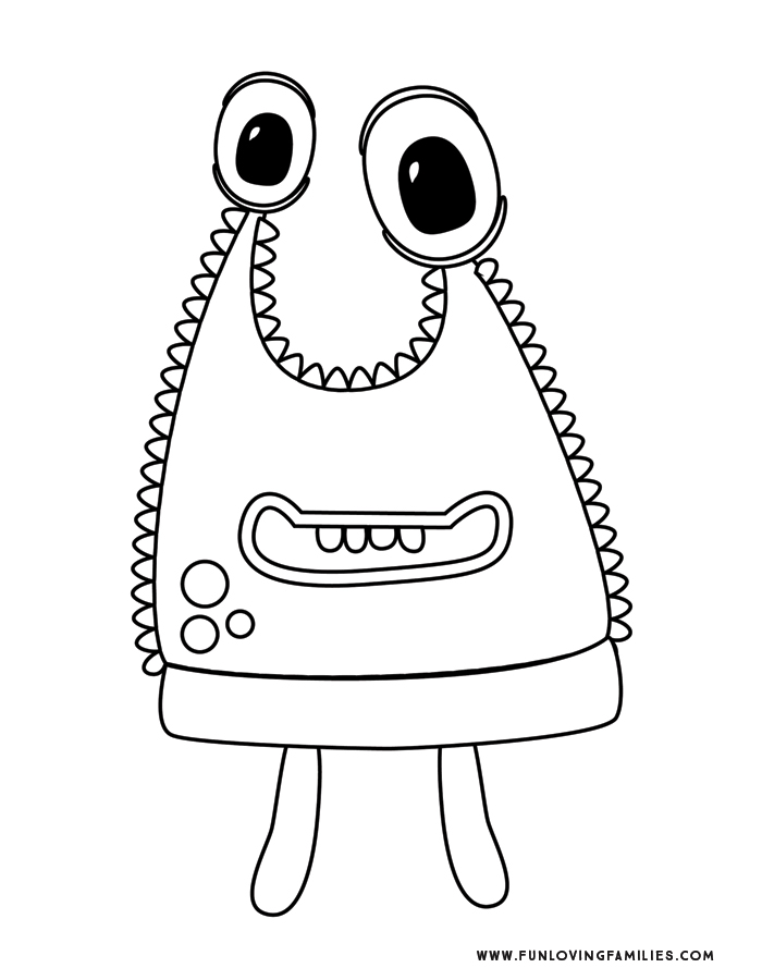 Monster coloring pages cute and silly monsters for kids free printables