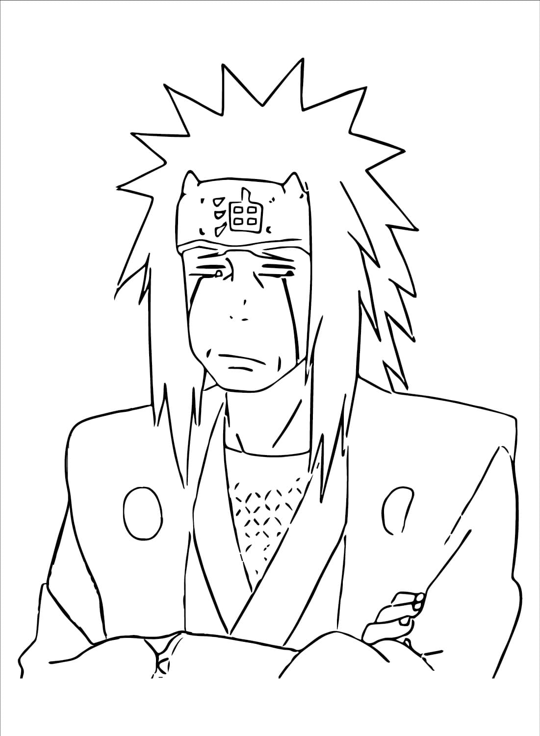 Jiraiya with funny face coloring page