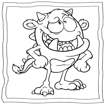 Monster coloring book silly monster coloring pages by abdell hida