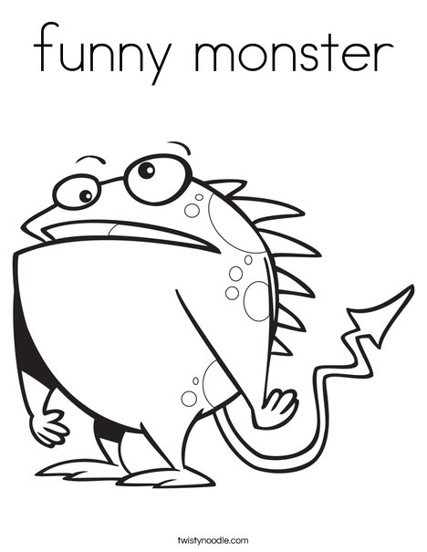 Funny monster coloring page