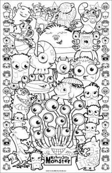 My very silly monster coloring page x by tim read illustrations