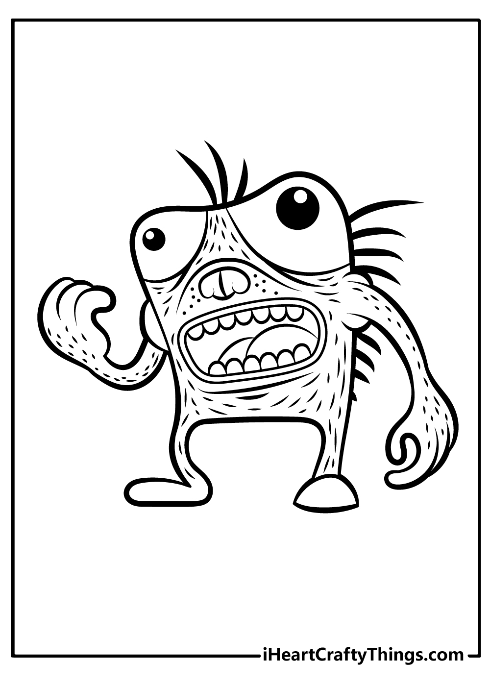 Monster coloring pages free printables