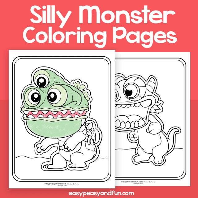 Silly monsters coloring pages â easy peasy and fun hip