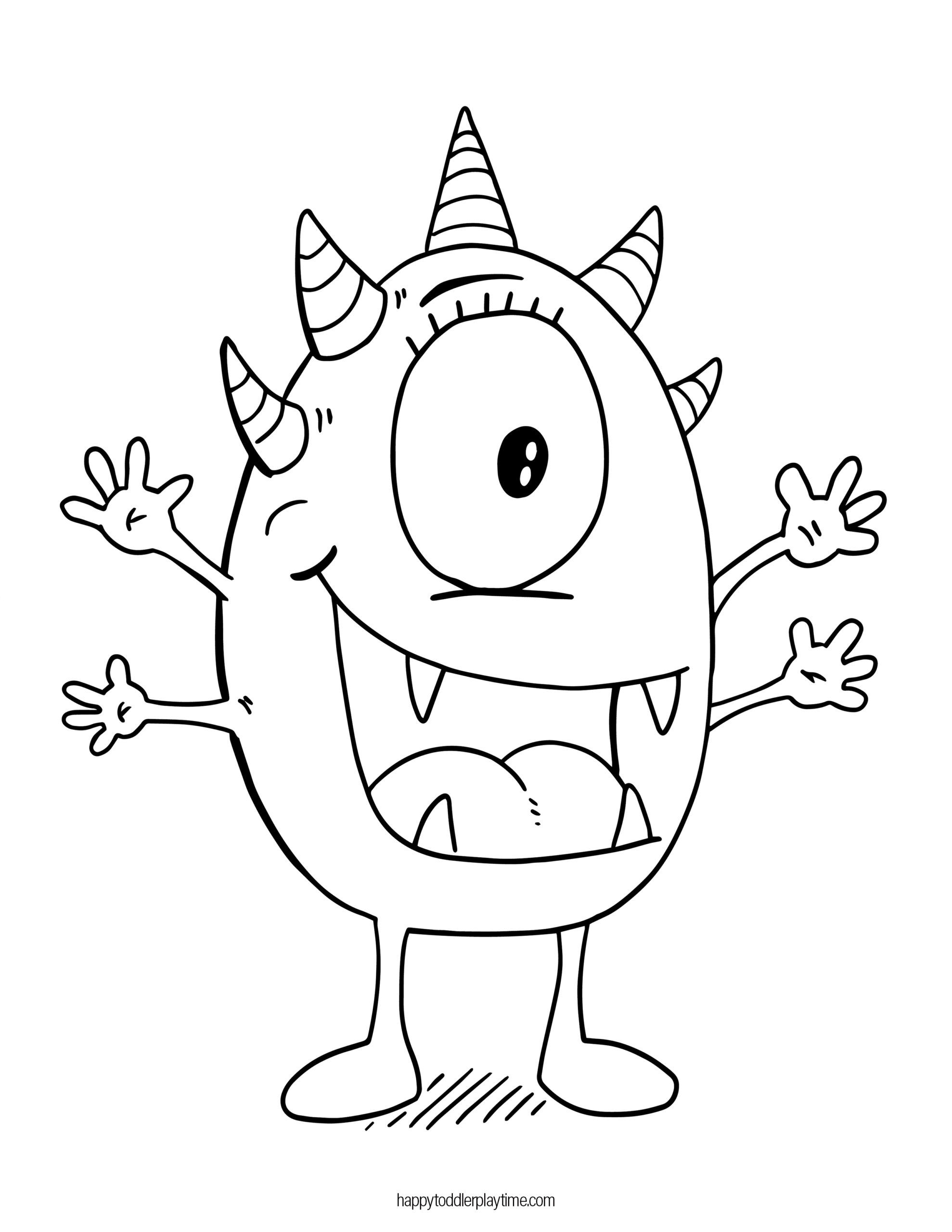 Monster coloring pages for kids