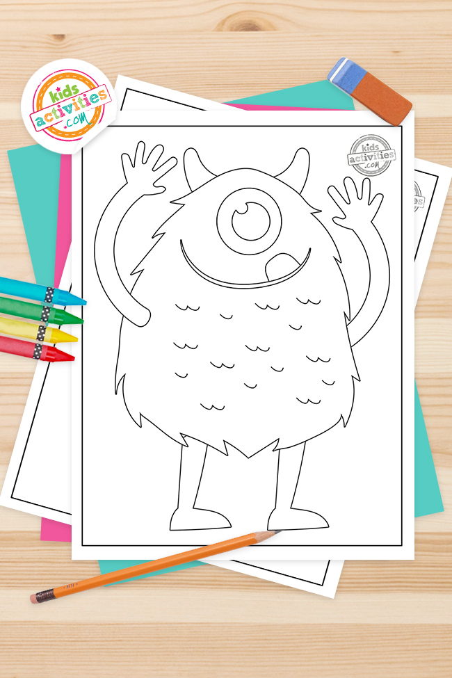 Adorable friendly free printable monster coloring pages kids activities blog