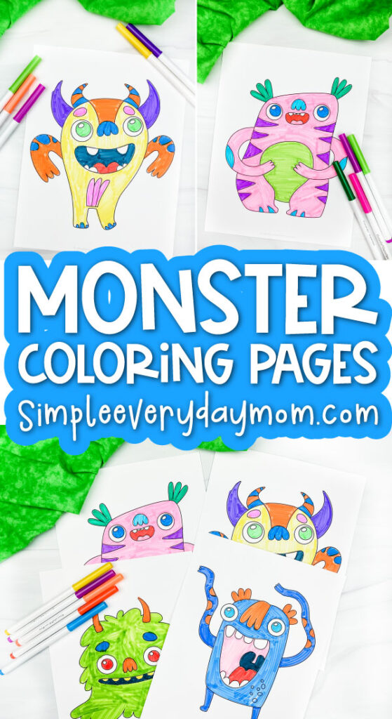 Free printable monster coloring pages for kids