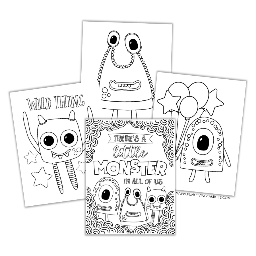 Monster coloring pages cute and silly monsters for kids free printables