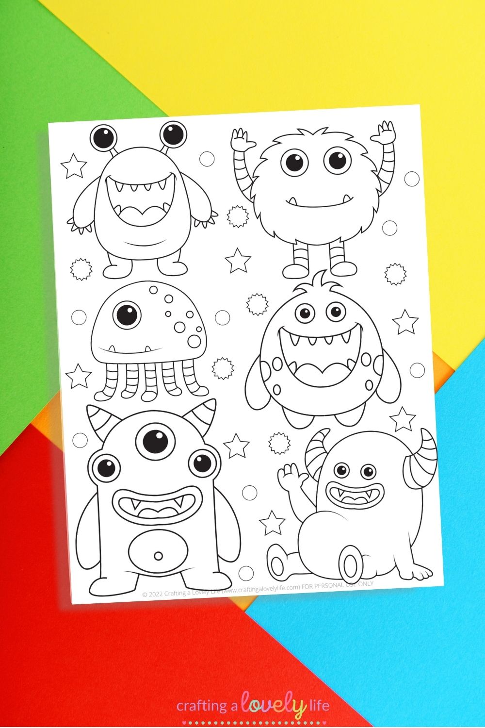 Monster coloring page printable