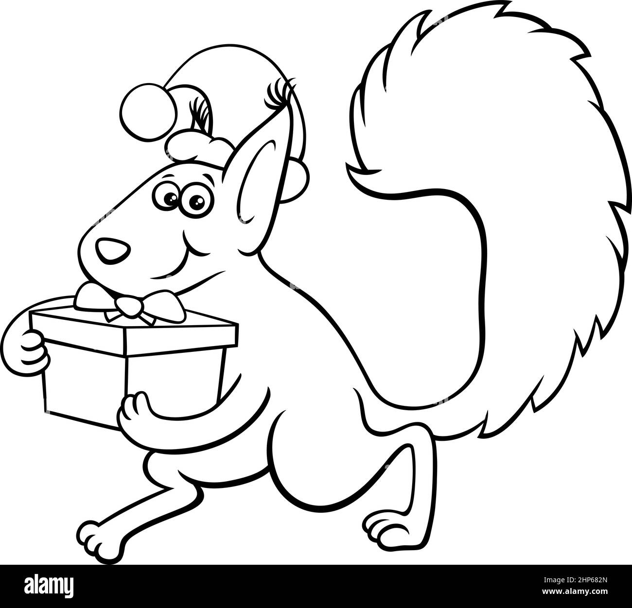 Squirrel character black and white stock photos images