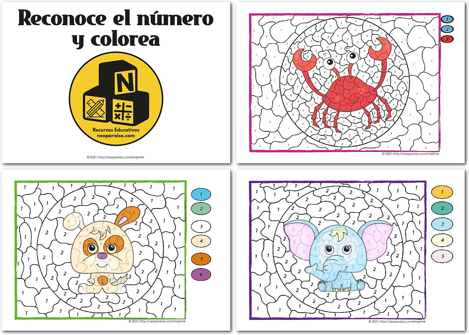 Libro para colorear por nãºmeros pdf