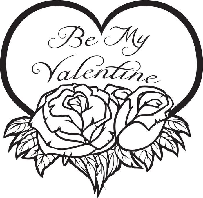 Be my valentine coloring page heart coloring pag love coloring pag valentin day coloring page