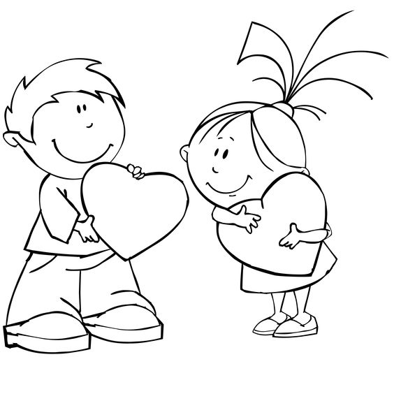 My valentines day couple coloring page